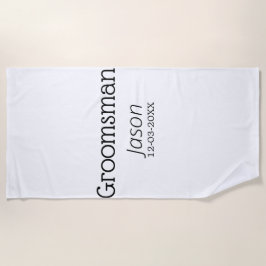 Trauzeuge Junggeselinnen-Abschied hinzufügen Namen Strandtuch