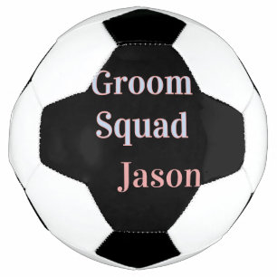 Trauzeuge Junggesellenabschied Name modern schwarz Fußball