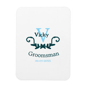 Trauzeuge Junggesellinnenabschied blau vintage kla Magnet