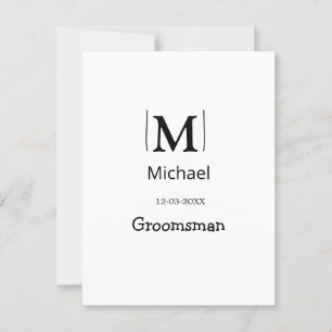 Trauzeuge Junggesellinnenabschied Name modern einf Postkarte