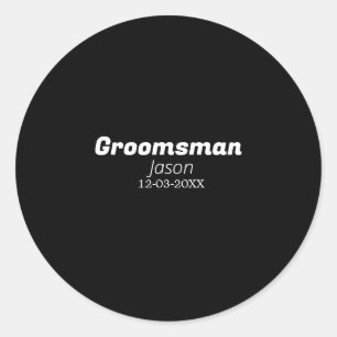 Trauzeuge Junggesellinnenabschied Namen hinzufügen Runder Aufkleber