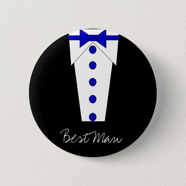 Trauzeuge-Knopf (blau) Button (Vorderseite)