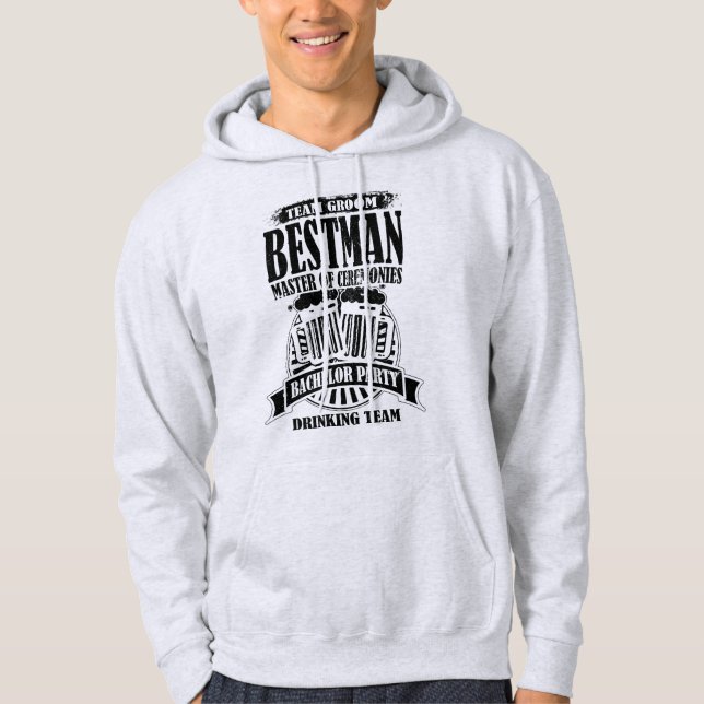 Trauzeuge Master of Ceremonies Groom Bachelor Part Hoodie (Vorderseite)