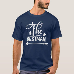 Trauzeuge Matching Niedlich Arrow Wedding Verlobun T-Shirt