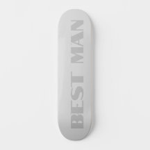Trauzeuge Metallisches Silberskateboard