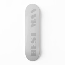 Trauzeuge Metallisches Silberskateboard