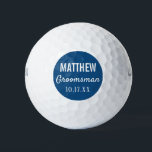 Trauzeuge Moderne Typografie-Gastgeschenk Hochzeit Golfball<br><div class="desc">Für den Bräutigam,  der zum Golf Lieben! Diese Golfbälle sind die ideale Begrüßung oder Gabe für die Golfer-Trauzeuge bei Ihrer Hochzeit,  sei es für Ihre Junggesellenparty oder für Ihren Hochzeitstag. Personalisieren Sie jeden Golfball mit dem Namen jedes Trauzeugen und dem Datum Ihrer Wahl.</div>