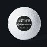 Trauzeuge Moderne Typografie-Gastgeschenk Hochzeit Golfball<br><div class="desc">Für den Bräutigam,  der zum Golf Lieben! Diese Golfbälle sind die ideale Begrüßung oder Gabe für die Golfer-Trauzeuge bei Ihrer Hochzeit,  sei es für Ihre Junggesellenparty oder für Ihren Hochzeitstag. Personalisieren Sie jeden Golfball mit dem Namen jedes Trauzeugen und dem Datum Ihrer Wahl.</div>