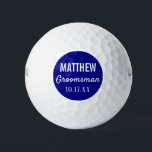 Trauzeuge Moderne Typografie-Gastgeschenk Hochzeit Golfball<br><div class="desc">Für den Bräutigam,  der zum Golf Lieben! Diese Golfbälle sind die ideale Begrüßung oder Gabe für die Golfer-Trauzeuge bei Ihrer Hochzeit,  sei es für Ihre Junggesellenparty oder für Ihren Hochzeitstag. Personalisieren Sie jeden Golfball mit dem Namen jedes Trauzeugen und dem Datum Ihrer Wahl.</div>