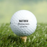 Trauzeuge Moderne Typografie-Gastgeschenke Hochzei Golfball<br><div class="desc">Für den Bräutigam,  der zum Golf Lieben! Diese Golfbälle sind der ideale Favorit für die Golfer-Trauzeuge bei Ihrer Hochzeit,  sei es für Ihre Junggesellenparty oder für Ihren Hochzeitstag. Personalisieren Sie jeden Golfball mit dem Namen jedes Trauzeugen und dem Datum Ihrer Wahl.</div>