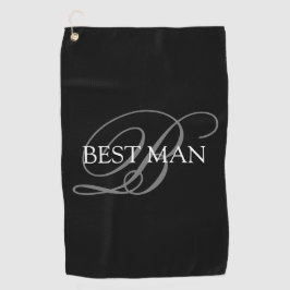 Trauzeuge Monogram Black Gray Golfhandtuch