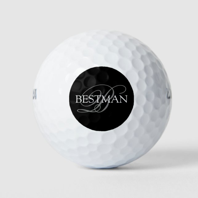Trauzeuge Monogram Wedelgolfball Golfball (Vorderseite)