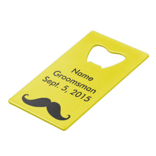 Trauzeuge Mustache & Anzug Card Flaschenöffner
