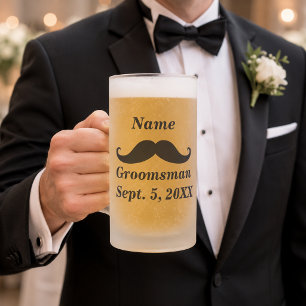 Trauzeuge Mustache und Top Hat Mattierte Tasse