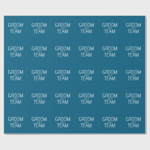 Trauzeuge mutiger Bräutigam Team grau blau weiß Ju Geschenkpapier