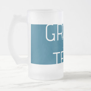 Trauzeuge mutiger Bräutigam Team grau blau weiß Ju Mattglas Bierglas