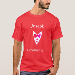 Trauzeuge Name Jahr rote Fliege Hemd Krawatte Smok T-Shirt