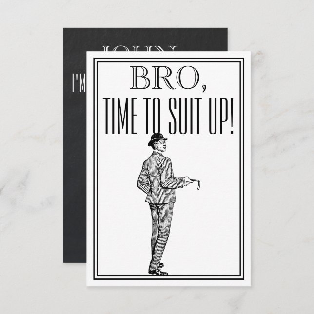 Trauzeuge-oder Trauzeuge-Antrag-Vintage Einladung (Vorne/Hinten)