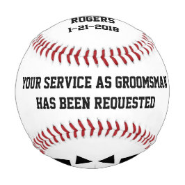 Trauzeuge oder Trauzeuge laden Baseball ein