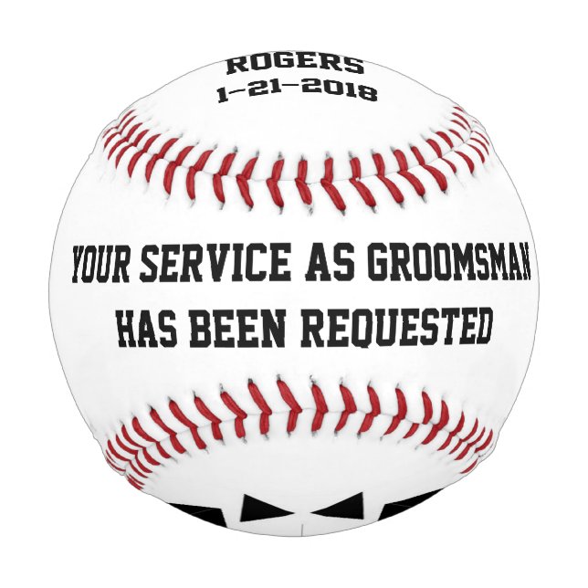 Trauzeuge oder Trauzeuge laden Baseball ein (Vorderseite)