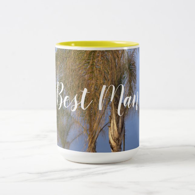 Trauzeuge Palm Trees Hochzeiten Tasse (Mittel)