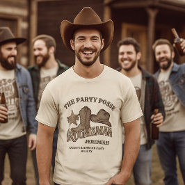 Trauzeuge Party Posse Cowboy Bachelor Party T-Shirt