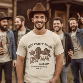 Trauzeuge Party Posse Cowboy Bachelor Party T-Shirt