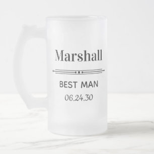 Trauzeuge Personalisiert Mattglas Bierglas