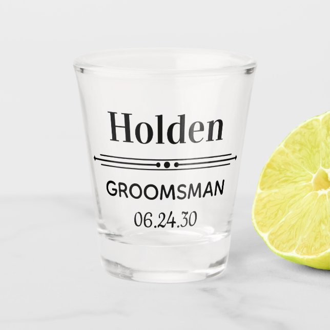Trauzeuge Personalisiert Schnapsglas (Vorderseite)