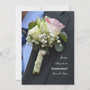Trauzeuge Request Card für Boutonniere Einladung