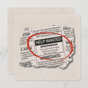 Trauzeuge Request Newspaper Ad Card Karte