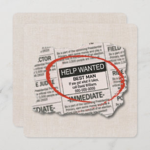 Trauzeuge Request Newspaper Ad Karte