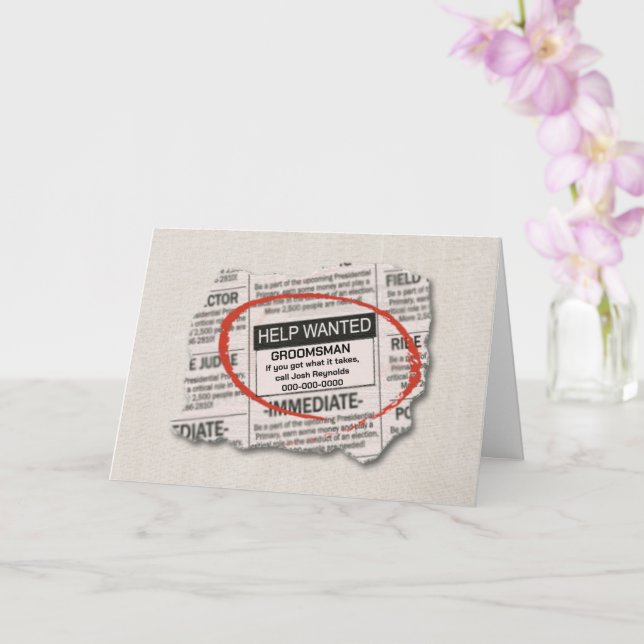 Trauzeuge Request Woll Ad Karte (Orchidee)