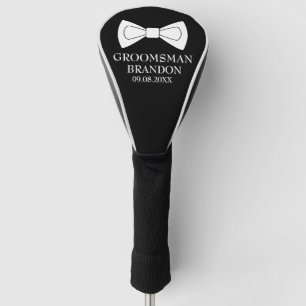 Trauzeuge Schwarz Elegant Moderne Namensgeschenke  Golf Headcover
