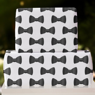 Trauzeuge Schwarz-Weiß Fliege Geschenkpapier