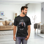 Trauzeuge Schwarz-weiß Foto Bachelor Party T-Shirt<br><div class="desc">Personalisieren und fügen Sie ein Foto in den runden Rahmen ein. Einen Namen hinzufügen</div>