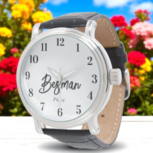 Trauzeuge Schwarz Weiß Hochzeit  Armbanduhr