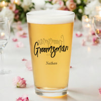 Trauzeuge Schwarz-weißer Hochzeitglas-Cup