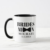 Trauzeuge schwarze Fliege Hochzeit personalisiert