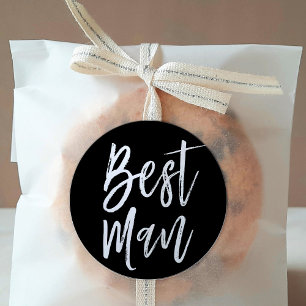 Trauzeuge   Script Style Wedding Black Runder Aufkleber