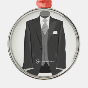 Trauzeuge Smoking Anzug Weihnachtsgeschenk Ornamen Ornament Aus Metall