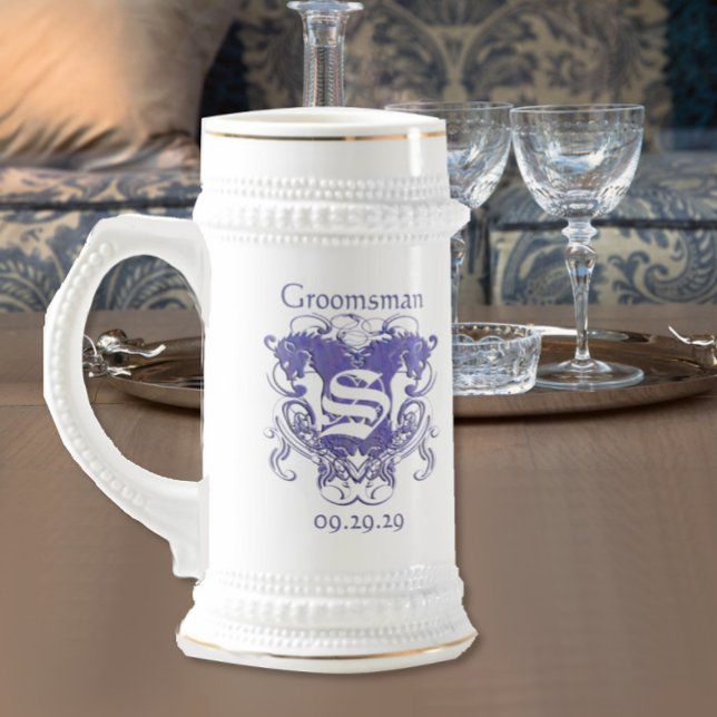 Trauzeuge Stein Wedding Vintag Lions Bierglas (Von Creator hochgeladen)