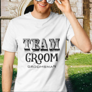 Trauzeuge Team Groom Hand Letted Black Ink T-Shirt