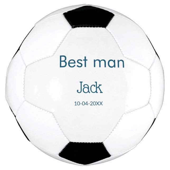 Trauzeuge Trauzeuge hinzufügen Name Text bachelore Fußball (Vorderseite)