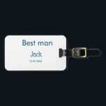 Trauzeuge Trauzeuge hinzufügen Name Text bachelore Gepäckanhänger<br><div class="desc">Gestaltung</div>