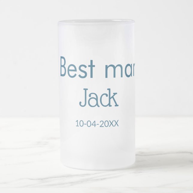 Trauzeuge Trauzeuge hinzufügen Name Text bachelore Mattglas Bierglas (Mittel)