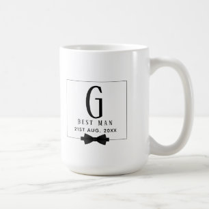 Trauzeuge Trauzeuge Mit Monogramm Bow Krawatte Vie Kaffeetasse