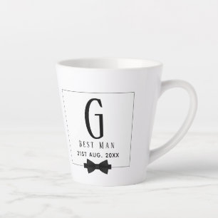 Trauzeuge Trauzeuge Mit Monogramm Bow Krawatte Vie Milchtasse
