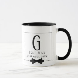 Trauzeuge Trauzeuge Mit Monogramm Bow Krawatte Vie Tasse