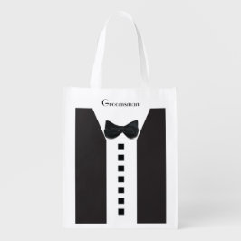 Trauzeuge Tuxedo 🎩 Elegante Bling Bag Wiederverwendbare Einkaufstasche